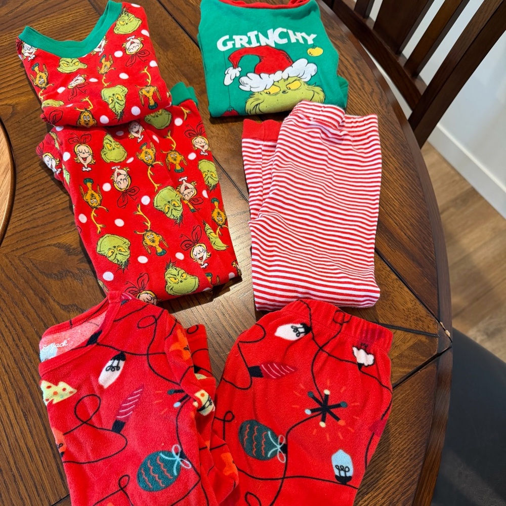 Holiday Kids Pajama Set - Red and White